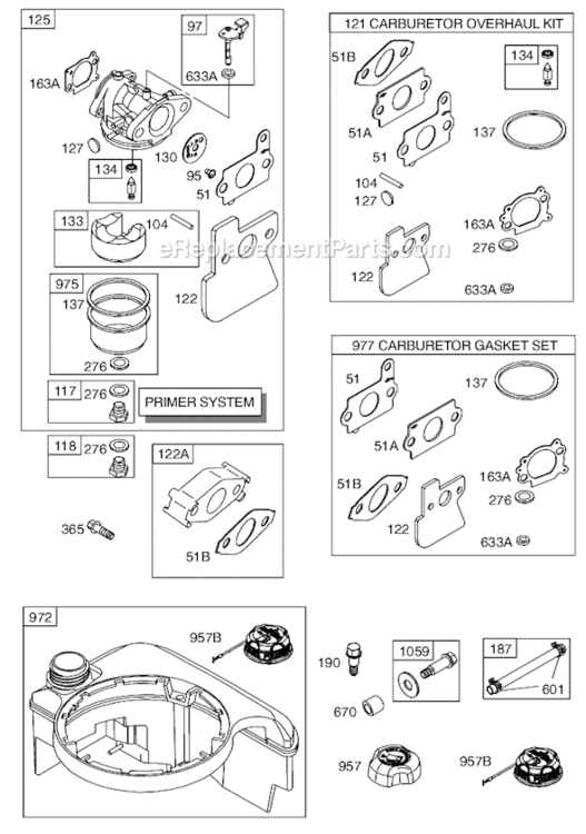 Page C Diagram and Parts List for 12C600 0100-0118 Briggs and Stratton Engine